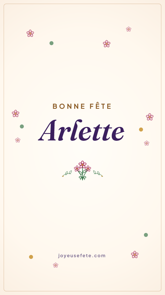 Image « Bonne fête Arlette » au format story