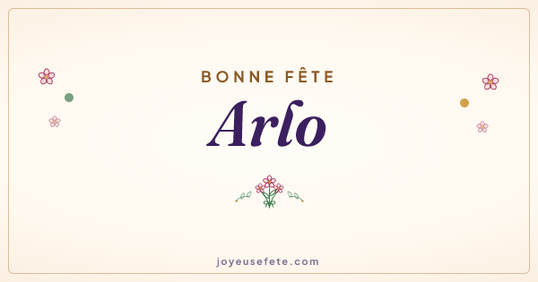 Image « Bonne fête Arlo » au format large