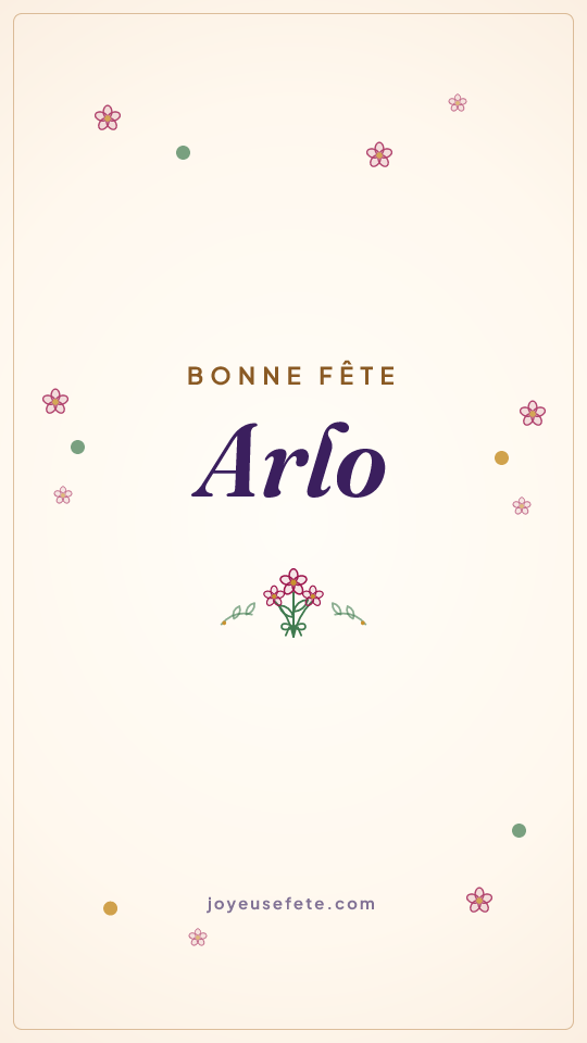 Image « Bonne fête Arlo » au format story