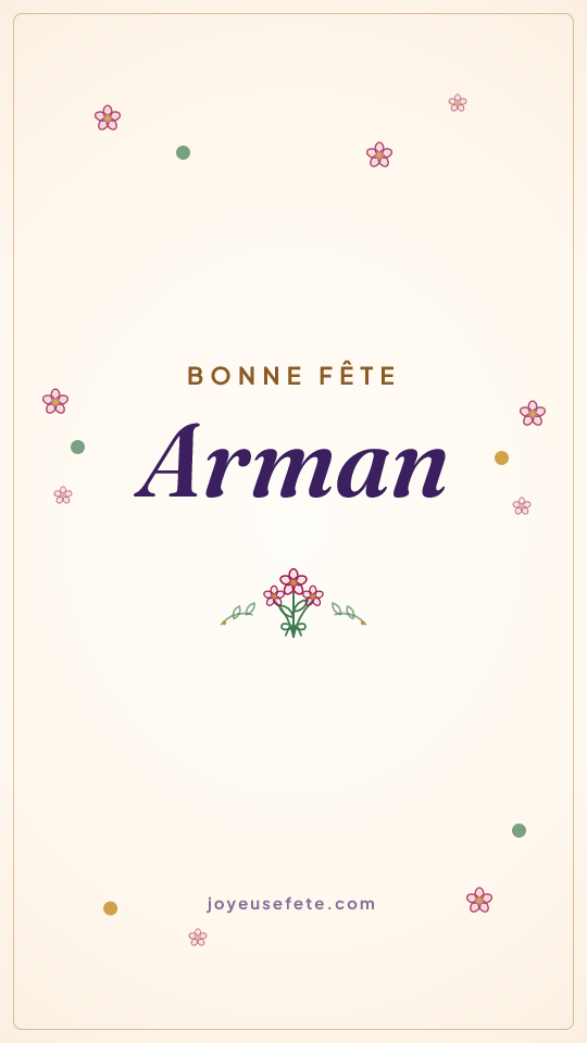 Image « Bonne fête Arman » au format story