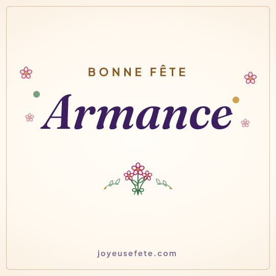 Image carrée « Bonne fête Armance » pour WhatsApp