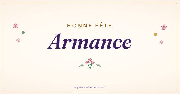 Image « Bonne fête Armance » au format large