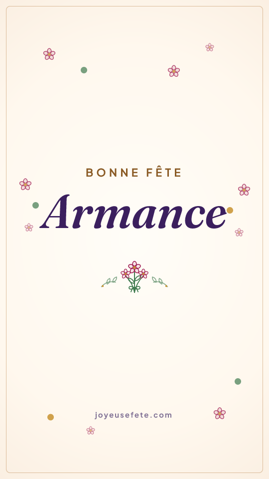 Image « Bonne fête Armance » au format story