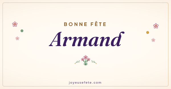 Image « Bonne fête Armand » au format large