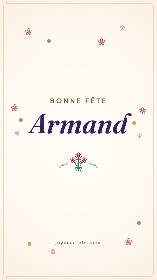 Image « Bonne fête Armand » au format story