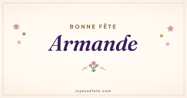 Image « Bonne fête Armande » au format large