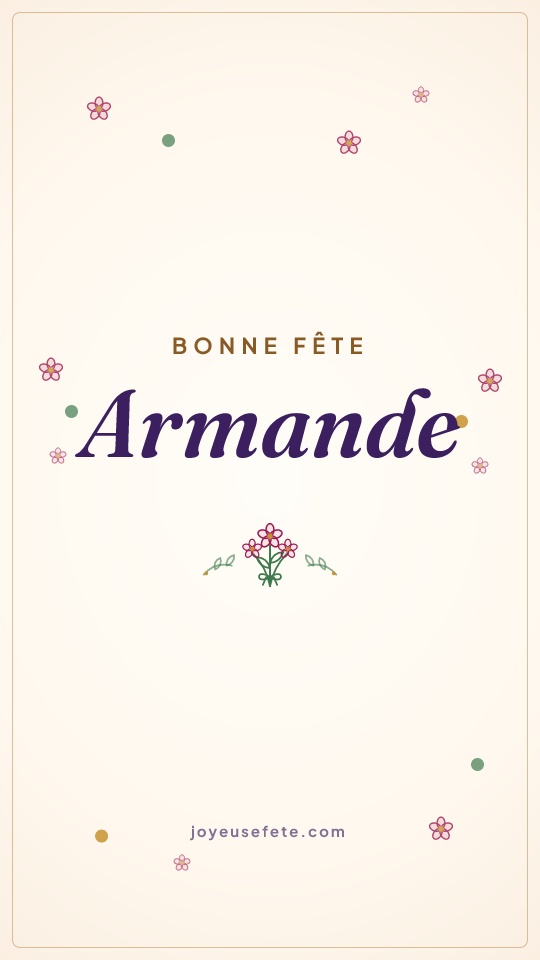 Image « Bonne fête Armande » au format story