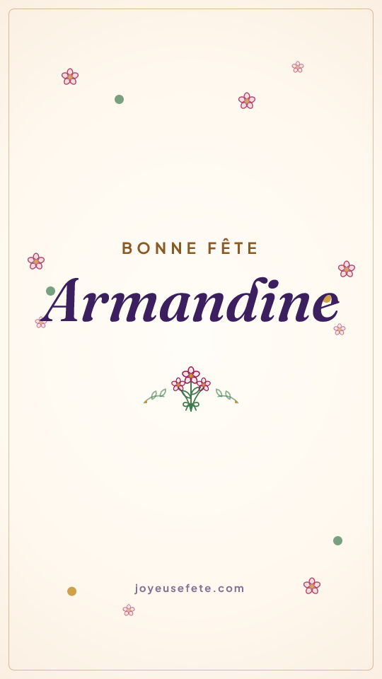 Image « Bonne fête Armandine » au format story