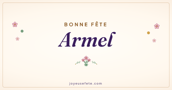 Image « Bonne fête Armel » au format large