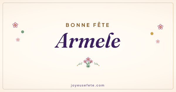 Image « Bonne fête Armele » au format large