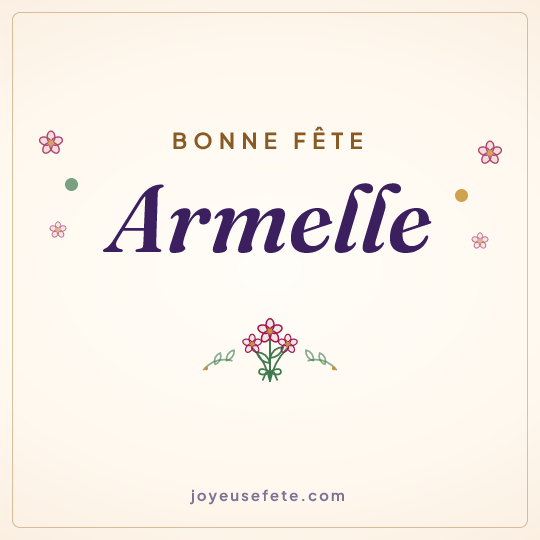 Image carrée « Bonne fête Armelle » pour WhatsApp
