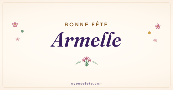 Image « Bonne fête Armelle » au format large