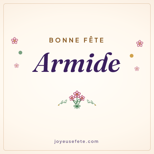 Image carrée « Bonne fête Armide » pour WhatsApp