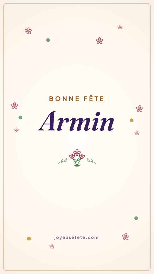 Image « Bonne fête Armin » au format story