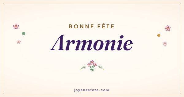 Image « Bonne fête Armonie » au format large