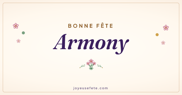 Image « Bonne fête Armony » au format large