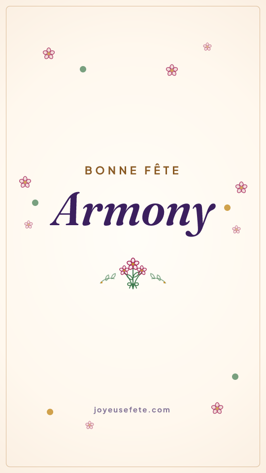 Image « Bonne fête Armony » au format story