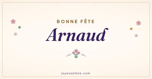 Image « Bonne fête Arnaud » au format large