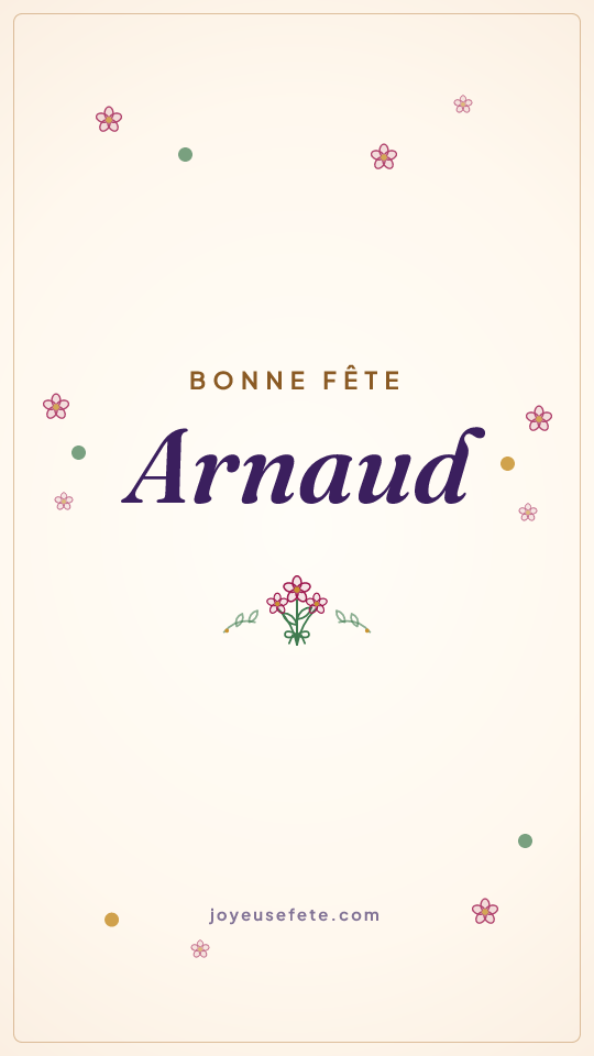 Image « Bonne fête Arnaud » au format story