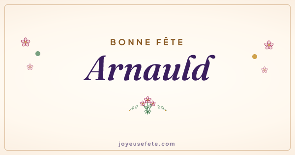 Image « Bonne fête Arnauld » au format large