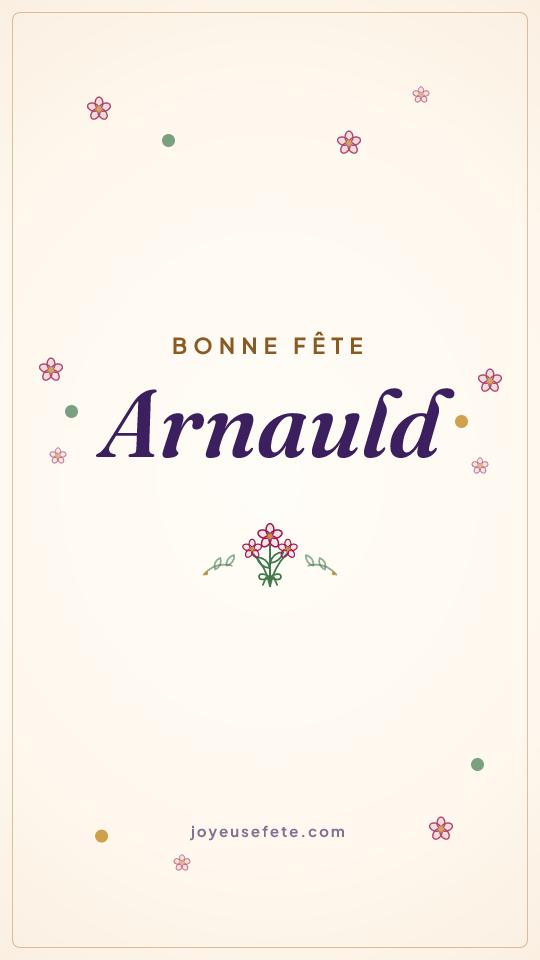 Image « Bonne fête Arnauld » au format story