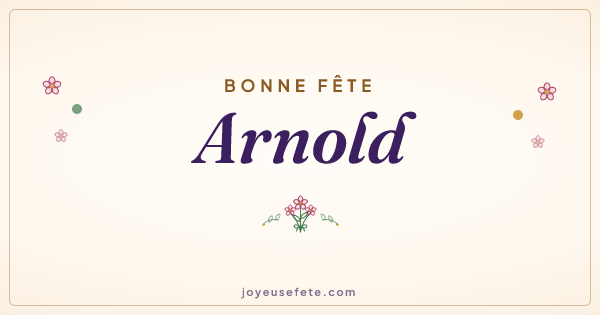 Image « Bonne fête Arnold » au format large