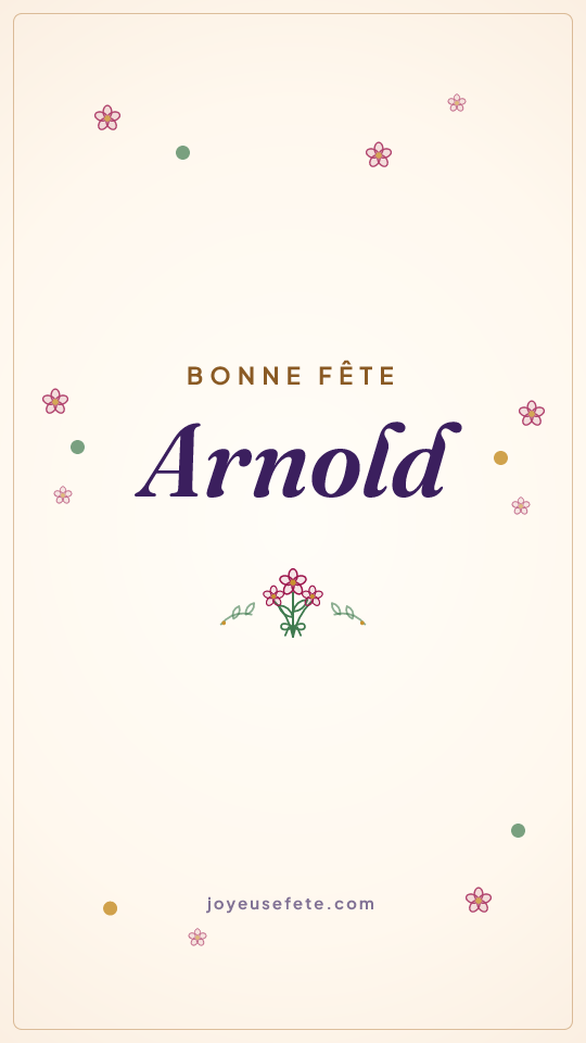 Image « Bonne fête Arnold » au format story