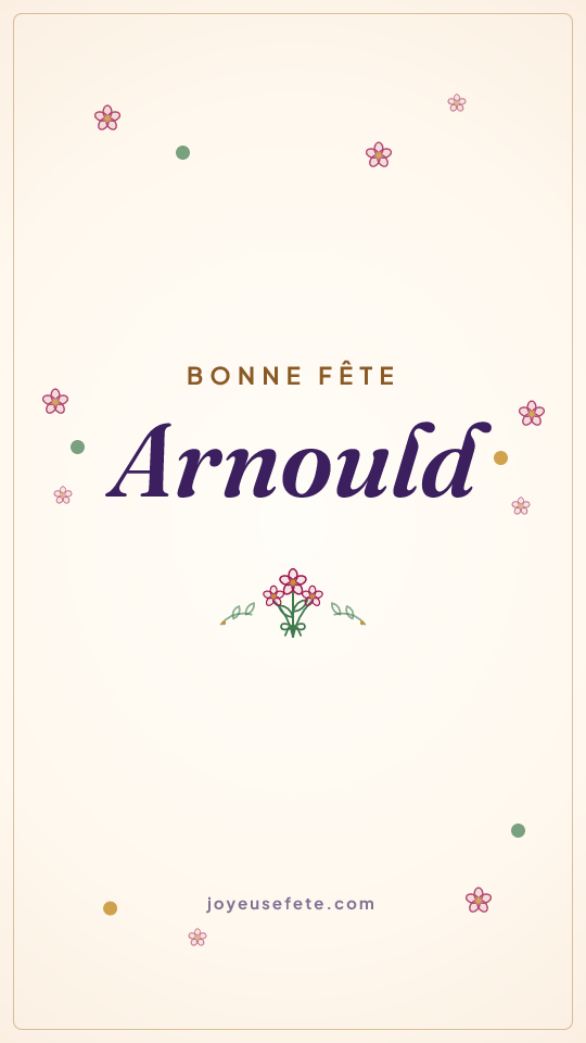 Image « Bonne fête Arnould » au format story