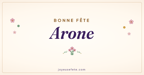 Image « Bonne fête Arone » au format large