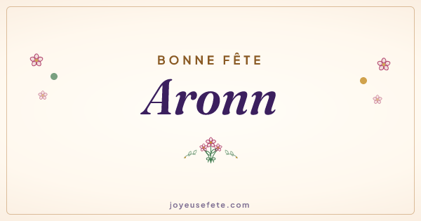 Image « Bonne fête Aronn » au format large