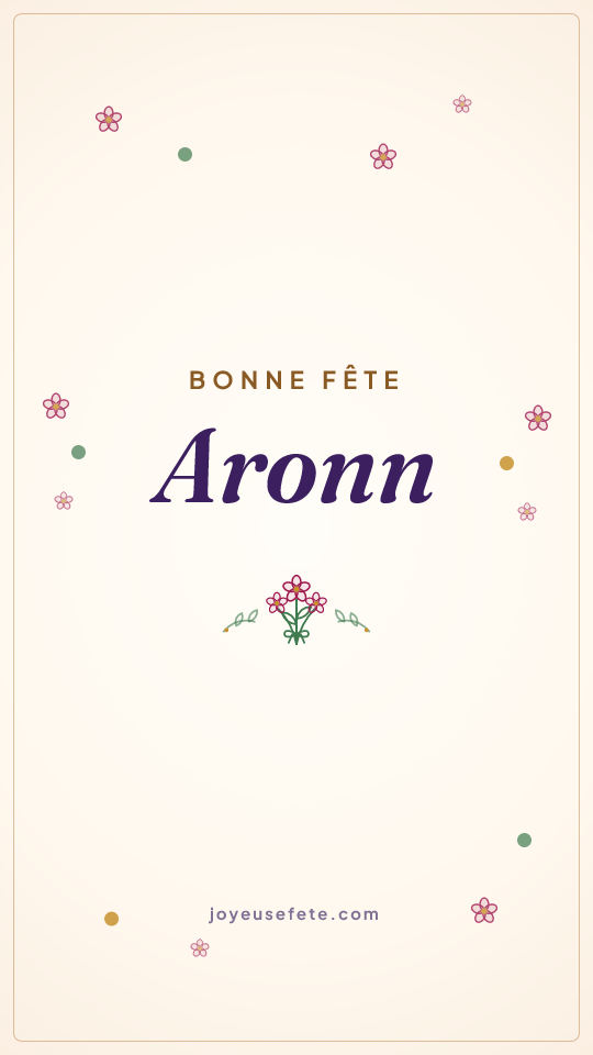 Image « Bonne fête Aronn » au format story