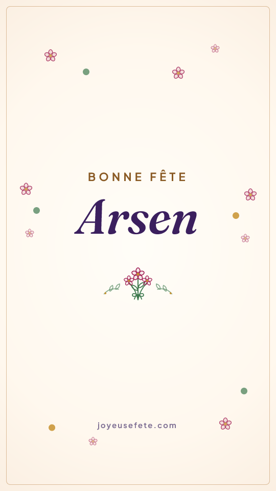 Image « Bonne fête Arsen » au format story