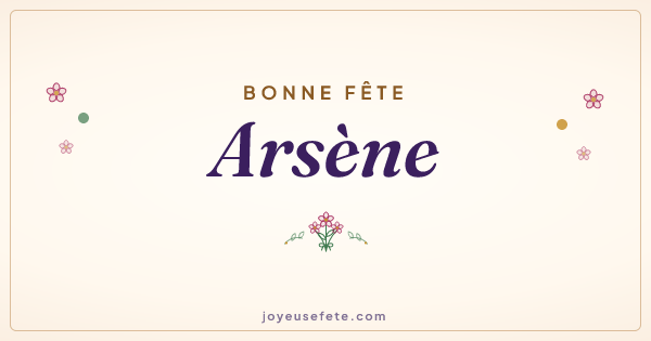 Image « Bonne fête Arsène » au format large