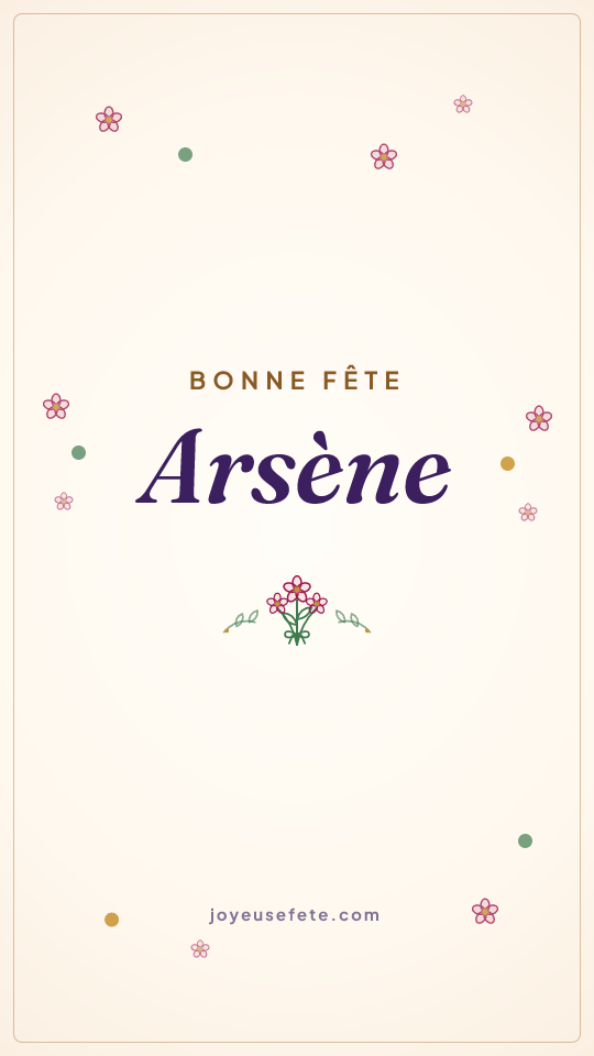 Image « Bonne fête Arsène » au format story