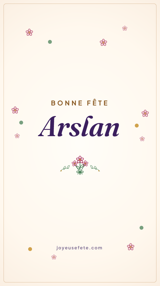 Image « Bonne fête Arslan » au format story