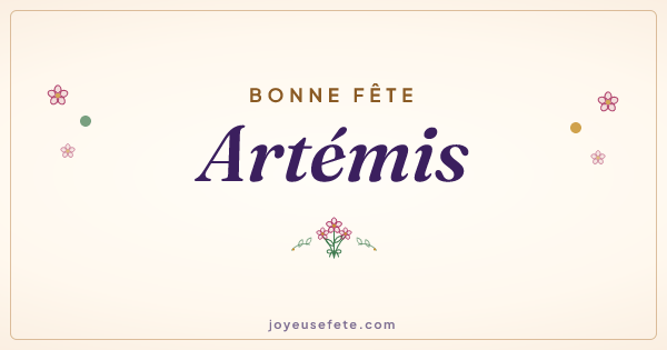 Image « Bonne fête Artémis » au format large