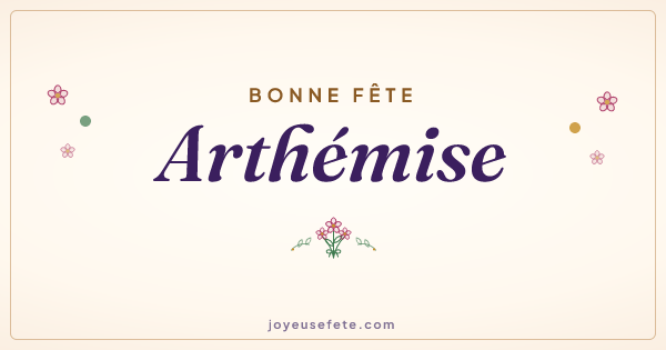 Image « Bonne fête Arthémise » au format large
