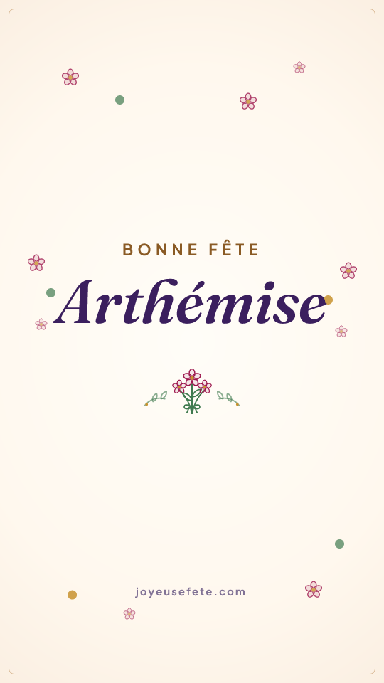 Image « Bonne fête Arthémise » au format story