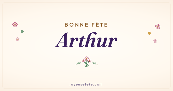 Image « Bonne fête Arthur » au format large