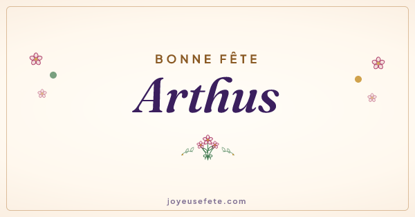 Image « Bonne fête Arthus » au format large