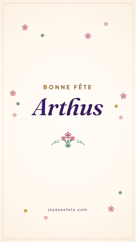 Image « Bonne fête Arthus » au format story