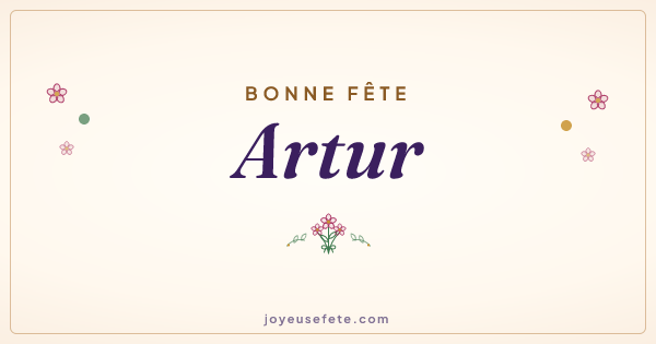 Image « Bonne fête Artur » au format large