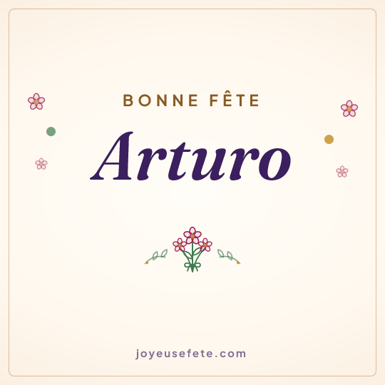 Image carrée « Bonne fête Arturo » pour WhatsApp