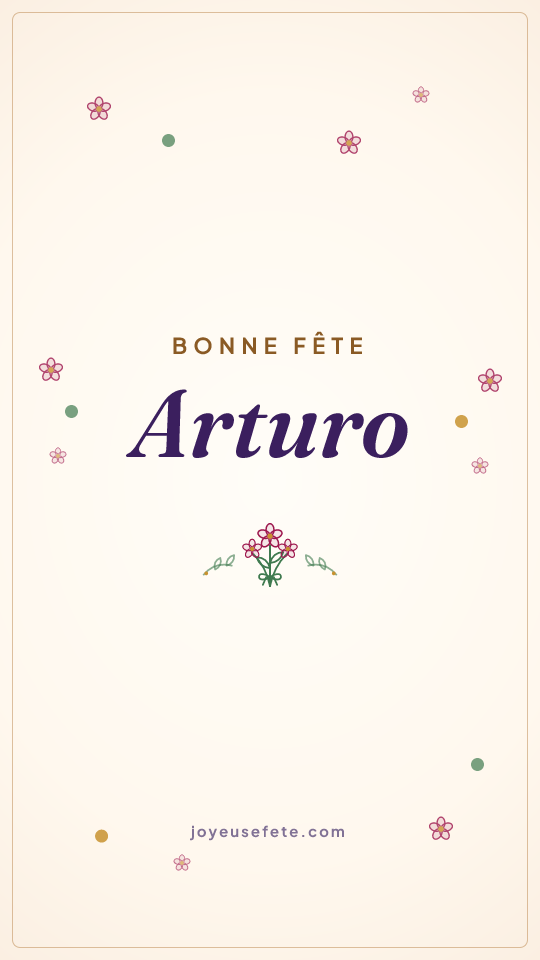 Image « Bonne fête Arturo » au format story
