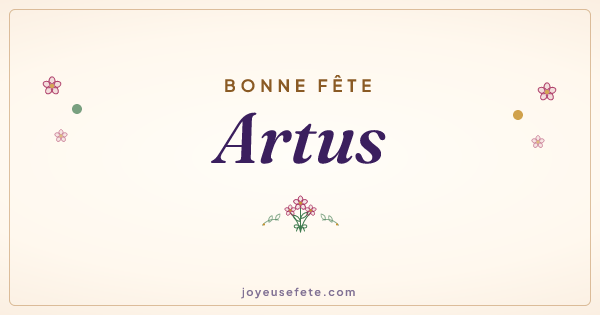 Image « Bonne fête Artus » au format large