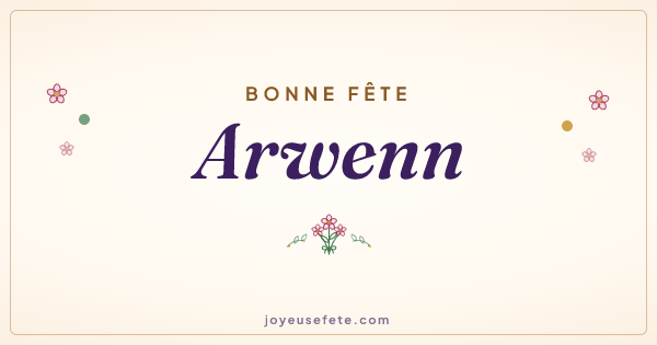 Image « Bonne fête Arwenn » au format large