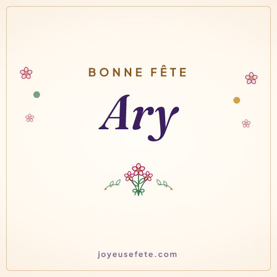 Image carrée « Bonne fête Ary » pour WhatsApp