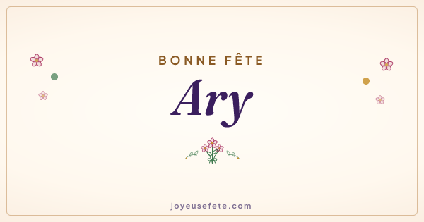 Image « Bonne fête Ary » au format large