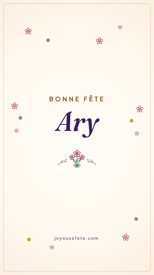 Image « Bonne fête Ary » au format story
