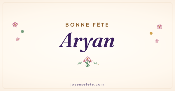 Image « Bonne fête Aryan » au format large